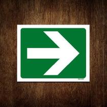 Kit 10 Placas Sinalização Ambiente Seta Direita