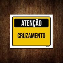 Kit 10 Placas Sinalização Atenção Cruzamento