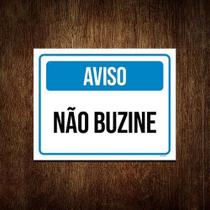 Kit 10 Placas Sinalização Aviso Não Buzine