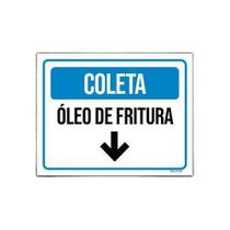 Kit 10 Placas Sinalização Coleta Óleo De Fritura