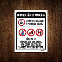 Kit 10 Placas Sinalização - Condomínio Brinquedão De Madeira