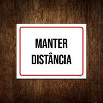 Kit 10 Placas Sinalização - Manter Distância Ml3770