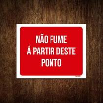 Kit 10 Placas Sinalização Não Fume Á Partir Deste Ponto