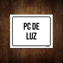 Kit 10 Placas Sinalização Pc De Luz