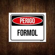 Kit 10 Placas Sinalização Perigo Formol Kit 10 Placas Sinalização Perigo Formol