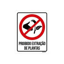 Kit 10 Placas Sinalização - Proibido Extração De Plantas Kit 10 Placas Sinalização - Proibido Extração De Plantas