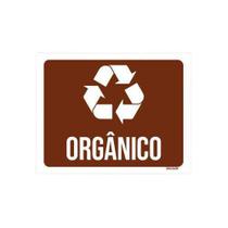 Kit 10 Placas Sinalização Reciclagem Orgânico