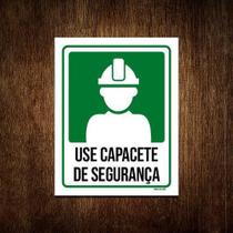 Kit 10 Placas Sinalização Use Capacete Segurança