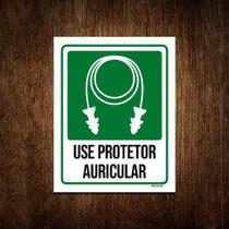 Kit 10 Placas Sinalização Use Protetor Auricular