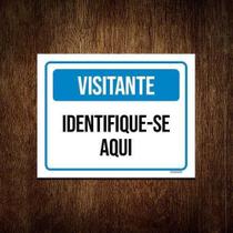 Kit 10 Placas Sinalização Visitante Identifique-Se Aqui ul