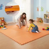 Kit 10 Placas Tapete Tatame EVA 50x50cm 20mm 20 Bordas Emborrachado Exercício Yoga Pilates Proteção Infantil bebe Antiderrapante Impermeável
