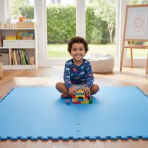 Kit 10 Placas Tatame Tapete EVA 50x50cm 10mm Linha Econômica Pq Defeito Piso Antiderrapante para Academia Treinos Pilates Yoga Área Infantil bebe