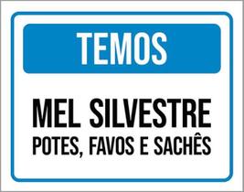 Kit 10 Placas Temos Mel Silvestre Potes Favos Sachês