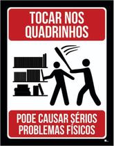 Kit 10 Placas Tocar Nos Quadrinhos 36X46