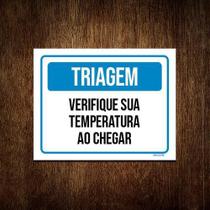 Kit 10 Placas Triagem Verifique Sua Temperatura Ao Chegar