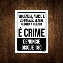 Kit 10 Placas Violência Abuso Exploração Sexual Denuncie