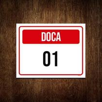 Kit 10 Placasinalização - Doca 01