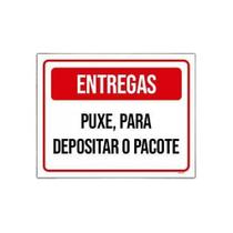 Kit 10 Placasinalização Entregas Puxe Para Depositar Pacote Kit 10 Placasinalização Entregas Puxe Para Depositar Pacote