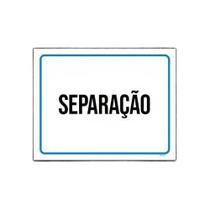 Kit 10 Placasinalização - Separação Setor Azul