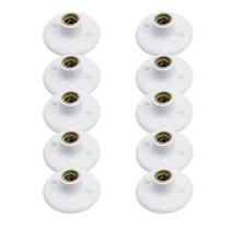 Kit 10 Plafon Branco 113 Com Soquete E-27 De Porcelana Redondo Kit 10 Plafon Branco 113 Com Soquete E-27 De Porcelana Redondo