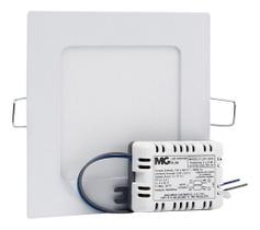 kit 10 Plafon Led 6w Quente Quadrado Embutir Margirius