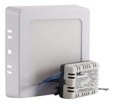 kit 10 Plafon Led 6w Quente Quadrado Sobrepor Margirius