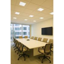 Kit 10 Plafon Led Embutir 36w 40x40 Branco