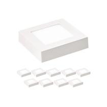 Kit 10 Plafon Led Sobrepor 6w Quadrado 3.000k Branco Blumenau Kit 10 Plafon Led Sobrepor 6w Quadrado 3.000k Branco Blumenau
