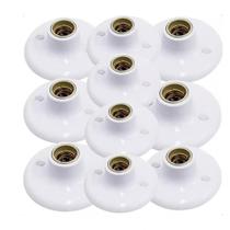 Kit 10 Plafon Redondo Lâmpada Teto E27 Soquete Bocal Bivolt