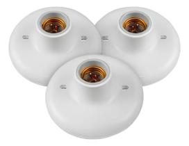 Kit 10 Plafon Simples Soquete Lâmpada Bocal Fiolux Branco Br Kit 10 Plafon Simples Soquete Lâmpada Bocal Fiolux Branco Br