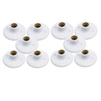 Kit 10 Plafon Simples Suporte Lâmpadas Bocal Cerâmico E27 Kit 10 Plafon Simples Suporte Lâmpadas Bocal Cerâmico E27
