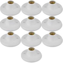 Kit 10 Plafon Soquete Encaixe Bocal E27 100w Branco Blumenau