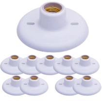 Kit 10 plafon suporte lampada bocal branco porcelana Kit 10 plafon suporte lampada bocal branco porcelana