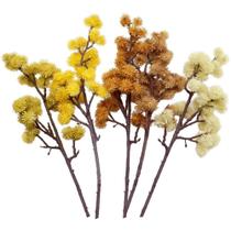 Kit 10 Plantas Artificial Mamonas Decoração Para Jardim 70cm