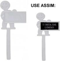 Kit 10 Plaquinha Com Haste Identificador De Sabor Sorveteria