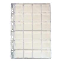 Kit 10 Plásticos Para Moedas 24 Espaços Com Abas