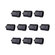 Kit 10 Plug 2P 10A 250V Fêmea Preto/Grafite Margirius Kit 10 Plug 2P 10A 250V Fêmea Preto/Grafite Margirius