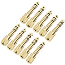 Kit 10 Plug Adaptador P2,p10 Stéreo Conector Fone Power Play