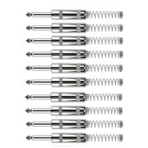 Kit 10 Plug Conector Profissional P10 Mono Baquelite Mola Espiral 1/4"