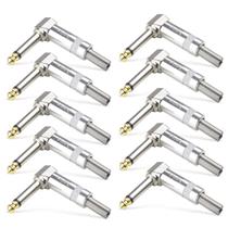 Kit 10 Plug P10 Conector Mono Metálico Guitarra Violão Baixo Voik PVK-P10