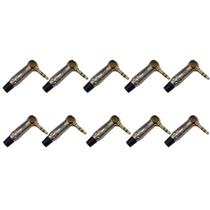 Kit 10 Plug P2 Estéreo 90º Linha Profissional Estilo Amphenol HJ162 Kit 10 Plug P2 Estéreo 90º Linha Profissional Estilo Amphenol HJ162