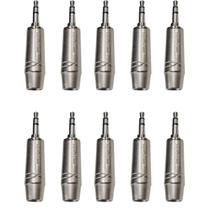 Kit 10 Plug P2 Macho Estéreo Metal Prof Para Celular