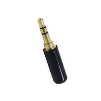 Kit 10 Plug P2 Stereo 4MM Profissional Gold Preto