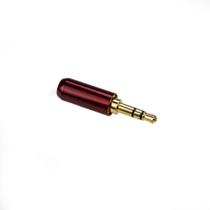 Kit 10 Plug P2 Stereo 6MM Profissional Gold Vermelho Kit 10 Plug P2 Stereo 6MM Profissional Gold Vermelho
