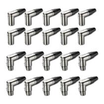 Kit 10 Plug Xlr 90º Macho + 10 Fêmea 3 Vias Robusto Roxtone