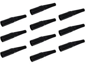 Kit 10 Plugs Conector Xlr Canon Macho Q12b Csr Microfone Dmx Kit 10 Plugs Conector Xlr Canon Macho Q12b Csr Microfone Dmx