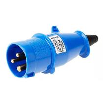 Kit 10 Plugue 2p+t 16a 200/250v Azul N3076 Steck