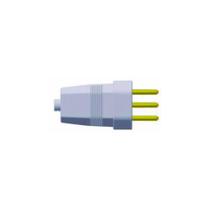 Kit 10 plugue Elétrico Macho 2 Pinos +Terra Cinza 10A -Ilumi