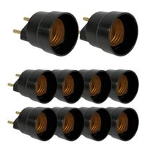Kit 10 plugue macho c/ soquete p/ lampada e27 Kit 10 plugue macho c/ soquete p/ lampada e27