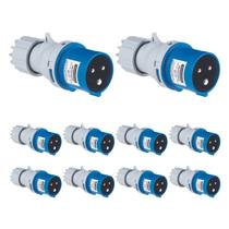 Kit 10 Plugue Móvel Ind 2p+t 16A 220-250 Vca 6H Tramontina - Kit 10 Plugue Móvel Ind 2p+t 16A 220-250 Vca 6H Tramontina -